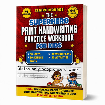 Superhero Handwriting Book